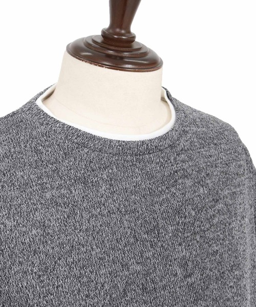 CAMBIO(カンビオ)の「mlt5348- メランジ×フライスフェイクレイヤードネックロンT(CA02-55209)(Tシャツ/カットソー・メンズ・グレー/ブラック・XL/L/M)」の18枚目の写真