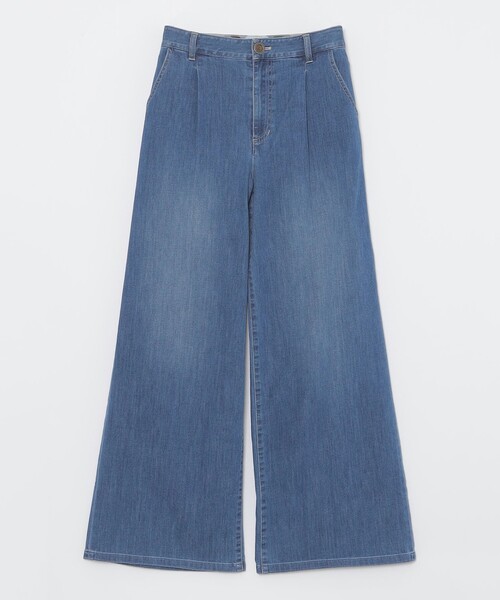 BLUE LABEL CRESTBRIDGE(ブルーレーベルクレストブリッジ)の「ライトデニムワイドパンツ(デニムパンツ・レディース・ネイビー/ブルー系その他4・40/38/36/34)」の11枚目の写真