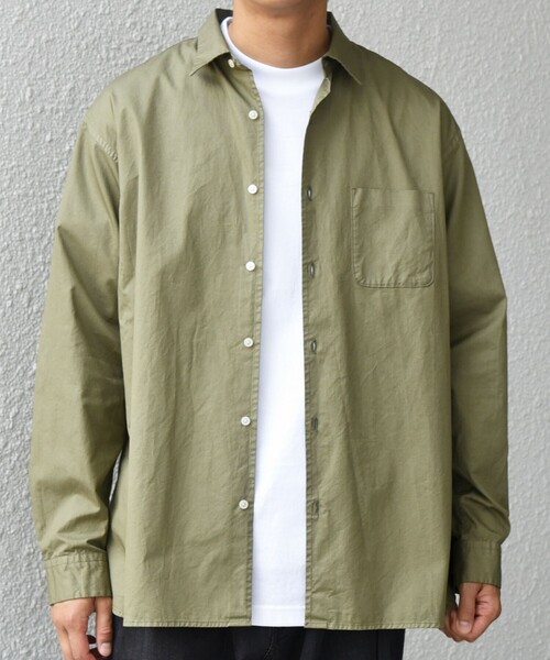 セール】SHIPS any:〈洗濯機可能〉コットン ガーメントダイ レギュラー