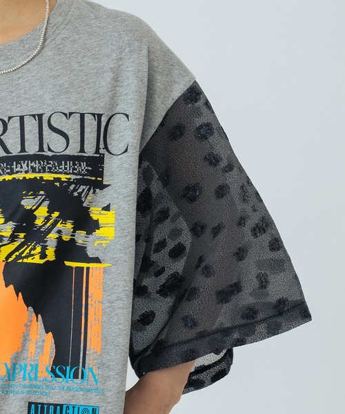 OKIRAKU（オキラク）の「(OKIRAKU×ROSEBUD)FLOWER SLEEVE GRAPHIC TOP（Tシャツ/カットソー・レディース・ホワイト/グレー・ONE SIZE）」の17枚目の写真