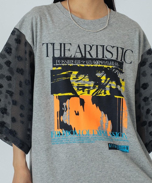 OKIRAKU（オキラク）の「(OKIRAKU×ROSEBUD)FLOWER SLEEVE GRAPHIC TOP（Tシャツ/カットソー・レディース・ホワイト/グレー・ONE SIZE）」の16枚目の写真