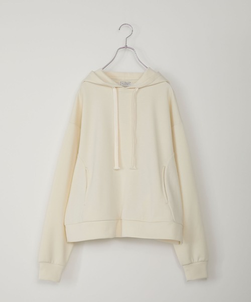 THE CRAFT CREW PRODUCTS(ザクラフトクループロダクツ)の「オーバーサイズ サイドスリット ソフトダンボールニットパーカー【THE CRAFT CREW PRODUCTS】(パーカー・レディース・ブラック/ライトグレー/アイボリー・M/L)」の15枚目の写真