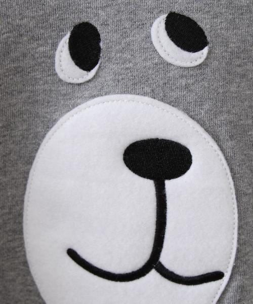 coen（コーエン）の「【coen kids】コーエンベアアップリケスウェット(100～150cm)（スウェット・キッズ・グレー/ネイビー・100/140/110/120/150/130）」の5枚目の写真