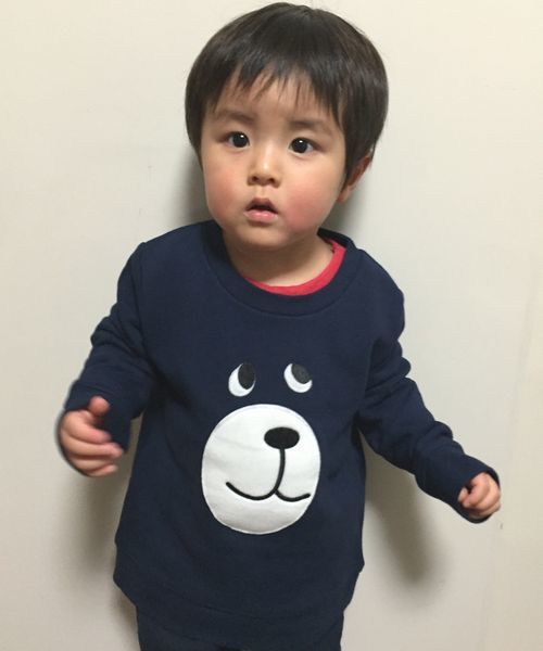 coen（コーエン）の「【coen kids】コーエンベアアップリケスウェット(100～150cm)（スウェット・キッズ・グレー/ネイビー・100/140/110/120/150/130）」の14枚目の写真