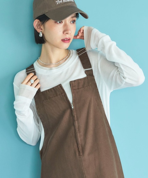 Doux archives(ドゥアルシーヴ)の「レイヤード風ロンTee(Tシャツ/カットソー・レディース・チャコールグレー/オフホワイト/サックスブルー・FREE)」の15枚目の写真