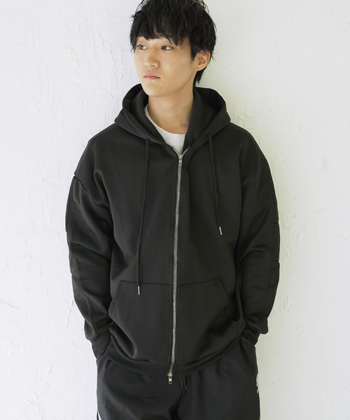 Beno（ビーノ）の「ダンボールジップアップパーカー（パーカー・メンズ・グレー/ブラック・X-LARGE/LARGE/MEDIUM）」の3枚目の写真