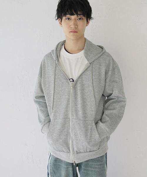 Beno（ビーノ）の「ダンボールジップアップパーカー（パーカー・メンズ・グレー/ブラック・X-LARGE/LARGE/MEDIUM）」の7枚目の写真