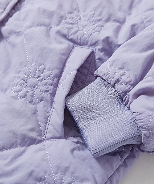 devirock（デビロック）の「洗える あったか裏ボア 花柄キルティング 防風 ジャケット（その他アウター・キッズ・パープル系/スミクロ/アイボリー・110cm/100cm/130cm/120cm/160cm/150cm/140cm）」の14枚目の写真