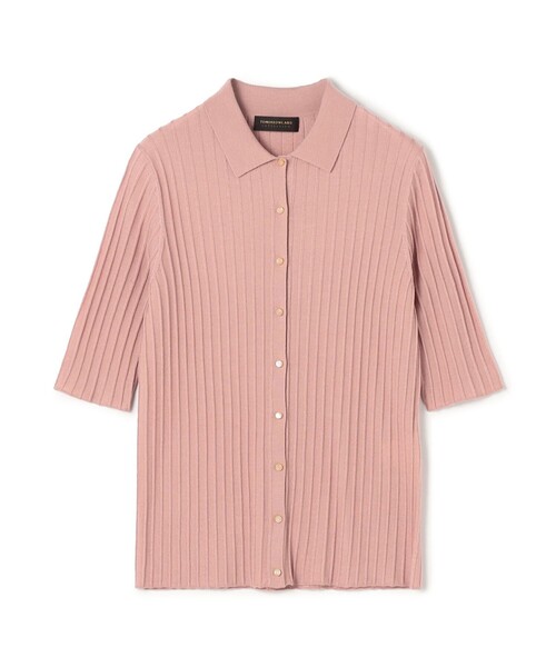 TOMORROWLAND collection（トゥモローランドコレクション）の「カシミヤシルクリブ ポロカーディガン（ニット/セーター・レディース・ベージュ/ライトピンク/バーガンディー/グレー・S）」の3枚目の写真