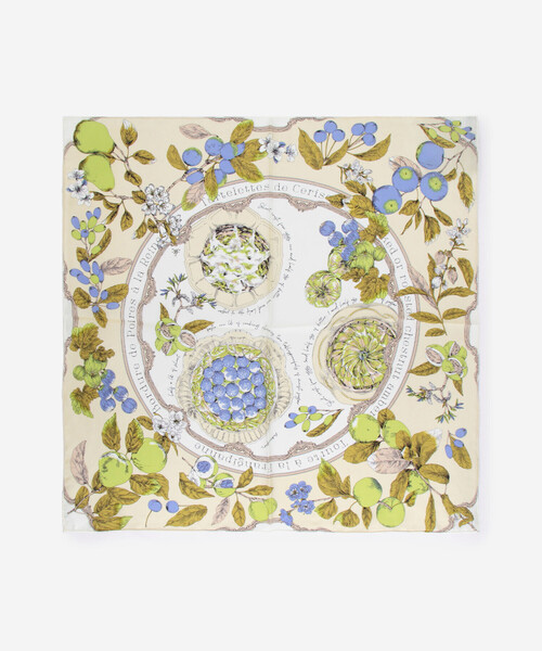 manipuri(マニプリ)の「manipuri | シルクスカーフ アンティークレシピ 65×65 WOMEN(バンダナ/スカーフ・レディース・ブルー/ライトグリーン・ONE)」の6枚目の写真