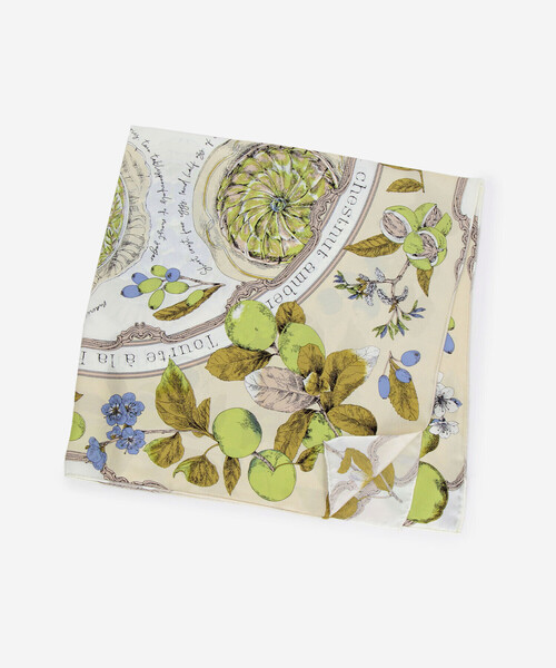 manipuri(マニプリ)の「manipuri | シルクスカーフ アンティークレシピ 65×65 WOMEN(バンダナ/スカーフ・レディース・ブルー/ライトグリーン・ONE)」の11枚目の写真