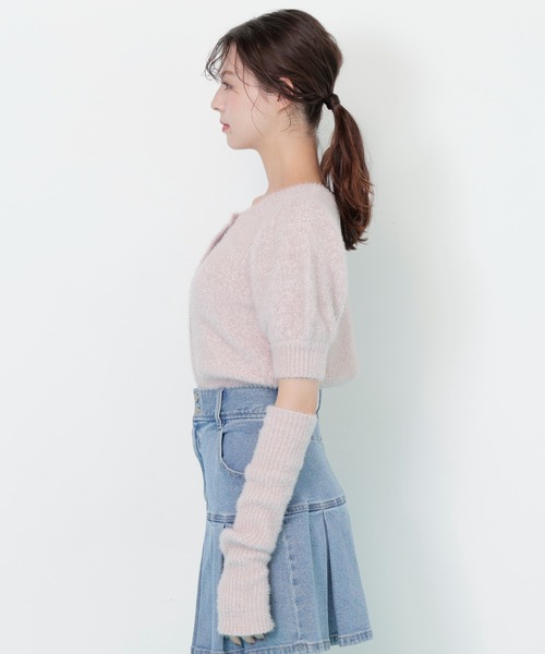JILL by JILL STUART(ジルバイジルスチュアート)の「◇アームウォーマー付きモールシャギーニット(ニット/セーター・レディース・ホワイト/ピンク/ブラック・FREE)」の16枚目の写真