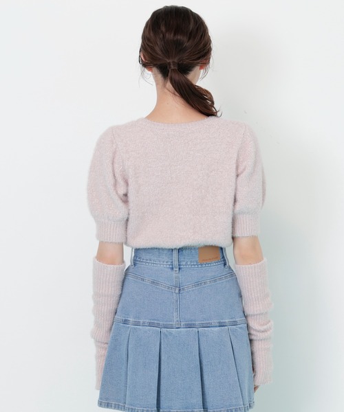 JILL by JILL STUART(ジルバイジルスチュアート)の「◇アームウォーマー付きモールシャギーニット(ニット/セーター・レディース・ホワイト/ピンク/ブラック・FREE)」の15枚目の写真