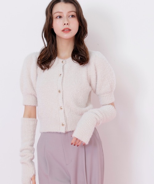 JILL by JILL STUART(ジルバイジルスチュアート)の「◇アームウォーマー付きモールシャギーニット(ニット/セーター・レディース・ホワイト/ピンク/ブラック・FREE)」の21枚目の写真