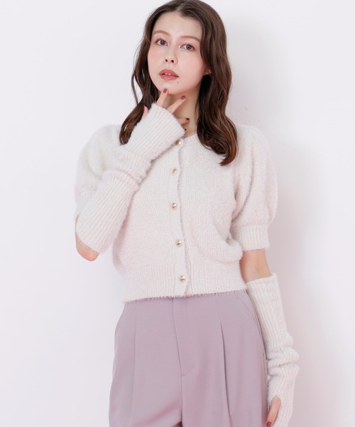JILL by JILL STUART(ジルバイジルスチュアート)の「◇アームウォーマー付きモールシャギーニット(ニット/セーター・レディース・ホワイト/ピンク/ブラック・FREE)」の22枚目の写真
