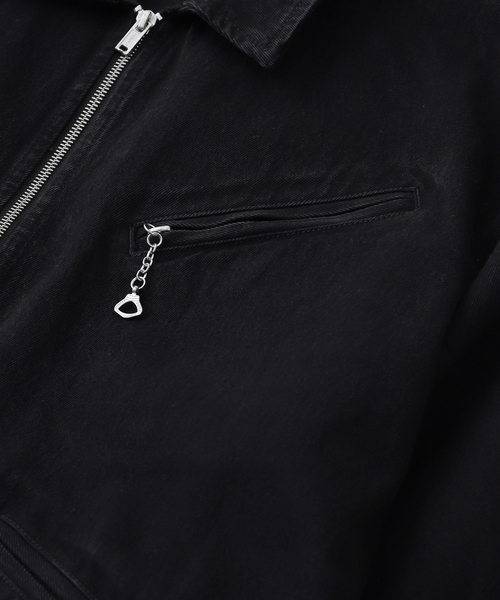 PHINGERIN(フィンガリン)の「PHINGERIN / フィンガリン ZIP DENIM WORK JACKET PD-252-JK-101(デニムジャケット・メンズ・ブラック・MEDIUM)」の3枚目の写真