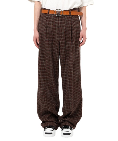 KAMIYA(カミヤ)の「Tweed Slacks(スラックス・メンズ・ブラウン・M)」の3枚目の写真