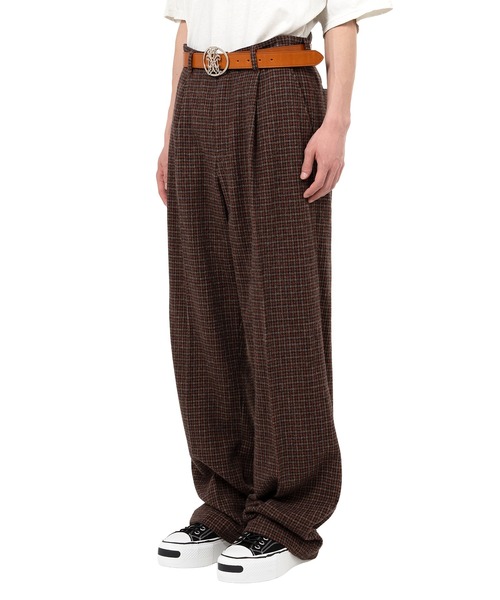 KAMIYA(カミヤ)の「Tweed Slacks(スラックス・メンズ・ブラウン・M)」の4枚目の写真