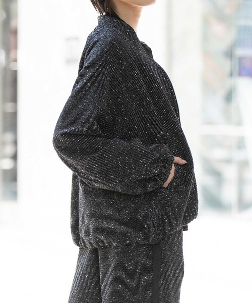 Munich（ミューニック）の「ツイードジップブルゾン（ブルゾン・レディース・ブラック/グレー/オフホワイト・FREE）」の13枚目の写真