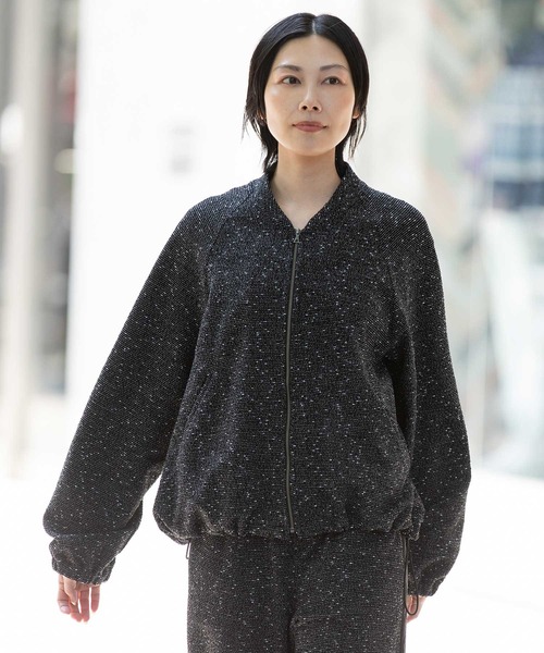 Munich（ミューニック）の「ツイードジップブルゾン（ブルゾン・レディース・ブラック/グレー/オフホワイト・FREE）」の19枚目の写真