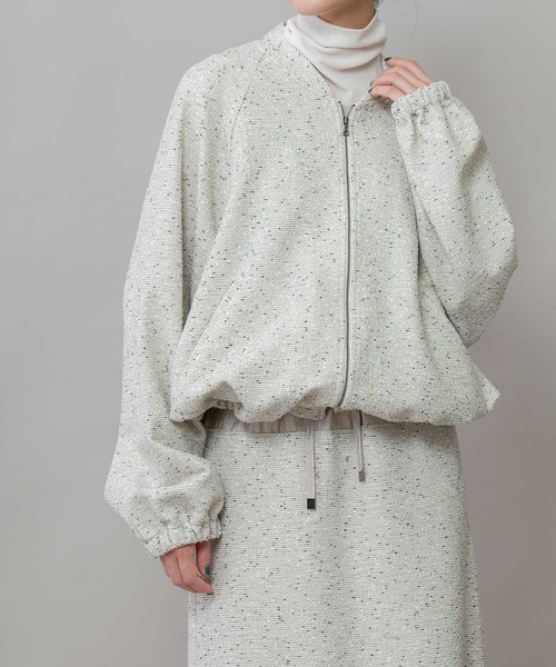 Munich（ミューニック）の「ツイードジップブルゾン（ブルゾン・レディース・ブラック/グレー/オフホワイト・FREE）」の20枚目の写真