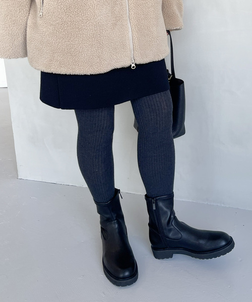 LE TALON（ルタロン）の「《追加4》3.5cmトラックソールフィットショートブーツ（ブーツ・レディース・ブラウン/ブラック系その他・LARGE/MEDIUM/SMALL/X-LARGE/X-SMALL）」の8枚目の写真