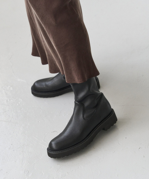 LE TALON（ルタロン）の「《追加4》3.5cmトラックソールフィットショートブーツ（ブーツ・レディース・ブラウン/ブラック系その他・LARGE/MEDIUM/SMALL/X-LARGE/X-SMALL）」の12枚目の写真