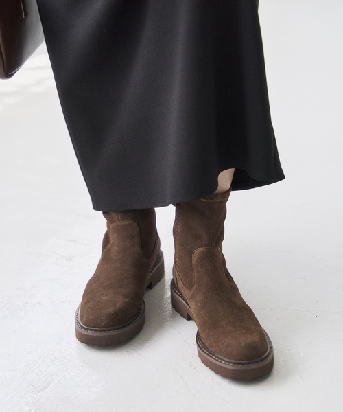 LE TALON（ルタロン）の「《追加4》3.5cmトラックソールフィットショートブーツ（ブーツ・レディース・ブラウン/ブラック系その他・LARGE/MEDIUM/SMALL/X-LARGE/X-SMALL）」の22枚目の写真