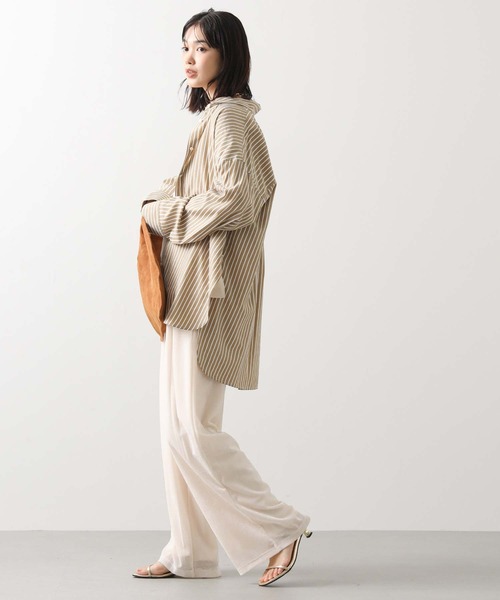 CHIGNON（シニヨン）の「ベロアメッシュイージーパンツ（その他パンツ・レディース・アイボリー/ブラウン/グレイッシュベージュ・FREE）」の13枚目の写真