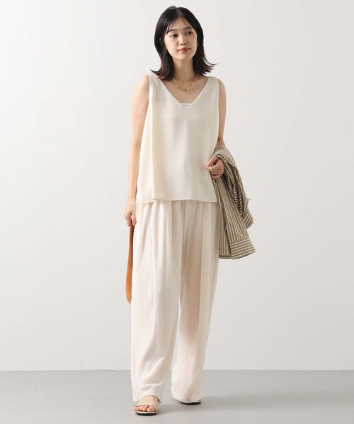 CHIGNON（シニヨン）の「ベロアメッシュイージーパンツ（その他パンツ・レディース・アイボリー/ブラウン/グレイッシュベージュ・FREE）」の7枚目の写真