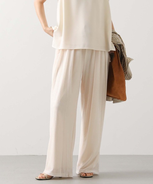 CHIGNON（シニヨン）の「ベロアメッシュイージーパンツ（その他パンツ・レディース・アイボリー/ブラウン/グレイッシュベージュ・FREE）」の8枚目の写真