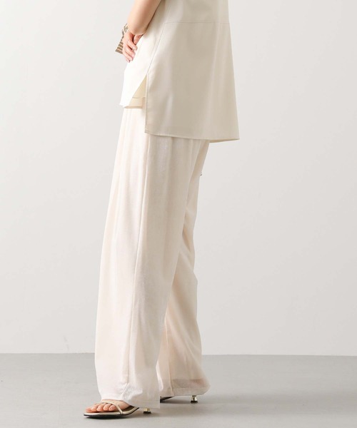 CHIGNON（シニヨン）の「ベロアメッシュイージーパンツ（その他パンツ・レディース・アイボリー/ブラウン/グレイッシュベージュ・FREE）」の9枚目の写真