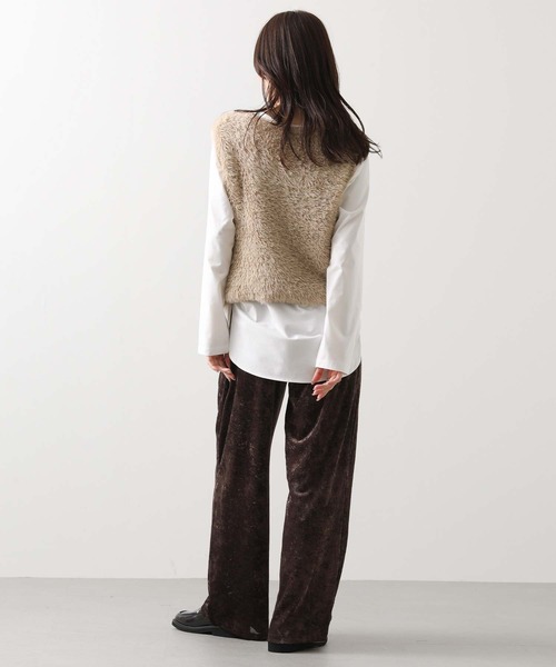 CHIGNON（シニヨン）の「ベロアメッシュイージーパンツ（その他パンツ・レディース・アイボリー/ブラウン/グレイッシュベージュ・FREE）」の18枚目の写真
