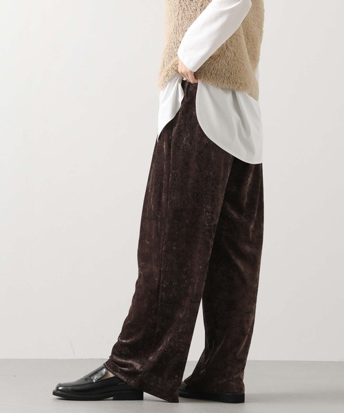 CHIGNON（シニヨン）の「ベロアメッシュイージーパンツ（その他パンツ・レディース・アイボリー/ブラウン/グレイッシュベージュ・FREE）」の20枚目の写真