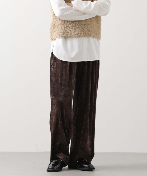 CHIGNON（シニヨン）の「ベロアメッシュイージーパンツ（その他パンツ・レディース・アイボリー/ブラウン/グレイッシュベージュ・FREE）」の22枚目の写真