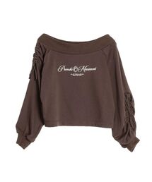 CALNAMUR | 2WAY オフショルリボンスウェットプルオーバー(スウェット)