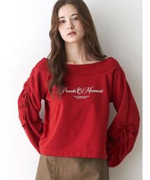 CALNAMUR | 2WAY オフショルリボンスウェットプルオーバー(スウェット)