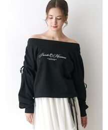 CALNAMUR | 2WAY オフショルリボンスウェットプルオーバー(スウェット)