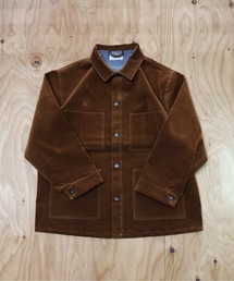 IO（イオ）（イオ）の「MANYMENMANYMINDS / フロッキー加工デニム/PUコーティング加工デニム/カバーオール（カバーオール）」