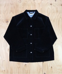 IO（イオ）（イオ）の「MANYMENMANYMINDS / フロッキー加工デニム/PUコーティング加工デニム/カバーオール（カバーオール）」