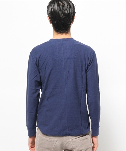 BHY-biography(ビーエイチワイバイオグラフィー)の「30/1 ROUFY HENLEY NECK(Tシャツ/カットソー・メンズ・ブラック/ホワイト/ブルー・48/46/44)」の5枚目の写真