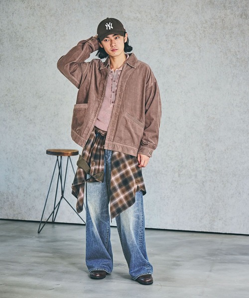 BAYFLOW（ベイフロー）の「コールシャツジャケット（その他アウター・メンズ・ピンク/チャコール/カーキ・LARGE/MEDIUM）」の12枚目の写真