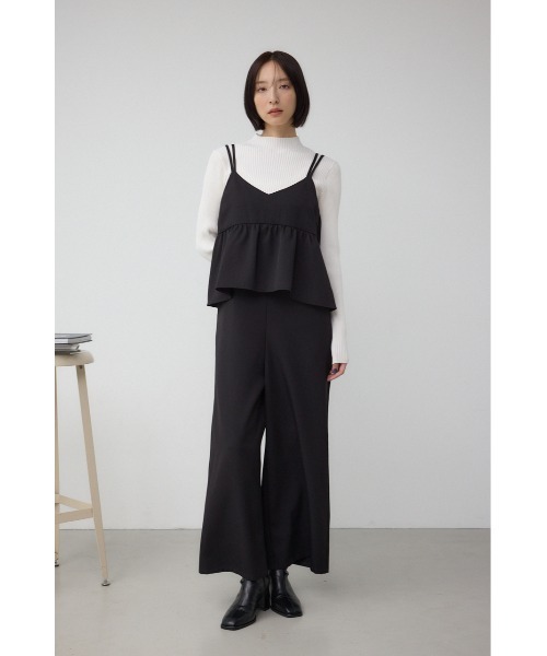 AZUL by moussy(アズールバイマウジー)の「ビスチェレイヤードキャミオールインワン(つなぎ/オールインワン・レディース・ブラック/ブラウン・FREE)」の4枚目の写真