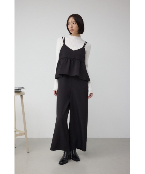AZUL by moussy(アズールバイマウジー)の「ビスチェレイヤードキャミオールインワン(つなぎ/オールインワン・レディース・ブラック/ブラウン・FREE)」の5枚目の写真