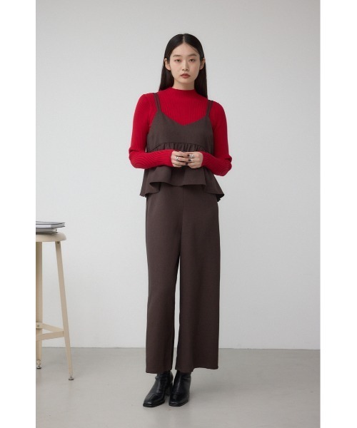 AZUL by moussy(アズールバイマウジー)の「ビスチェレイヤードキャミオールインワン(つなぎ/オールインワン・レディース・ブラック/ブラウン・FREE)」の14枚目の写真