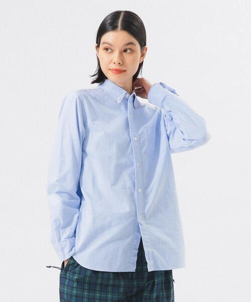 BEAMS BOY（ビームスボーイ）の「オックスフォード ボタンダウン シャツ（シャツ/ブラウス・レディース・ホワイト/サックスブルー・2/1/0）」の2枚目の写真