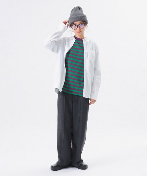 BEAMS BOY（ビームスボーイ）の「オックスフォード ボタンダウン シャツ（シャツ/ブラウス・レディース・ホワイト/サックスブルー・2/1/0）」の3枚目の写真