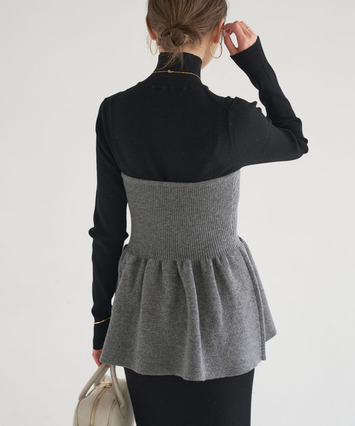 新品未使用　NOBLE ♡フェザーニットビスチェ♡ Noble（ノーブル）の「フェザーニットビスチェ（ニット/セーター