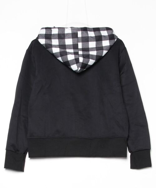 gossip!ロサンゼルス(ゴシップロサンゼルス)の「着回し力バツグン!ゆるっとラフな万能ショートジップチェック柄パーカー Y2K(パーカー・レディース・チェック・M)」の2枚目の写真