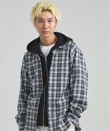 GALLIS ADDICTION | GA HOOD-LAYER CHECK SHIRT(シャツ/ブラウス)